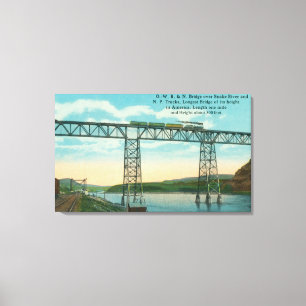 Toile OWR et rivière de SceneSnake de pont de N,