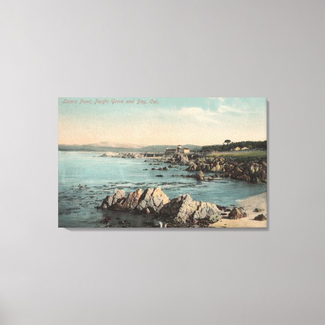 Toile Pacific Grove, CA - Lovers Point, Pacifique (Recto)