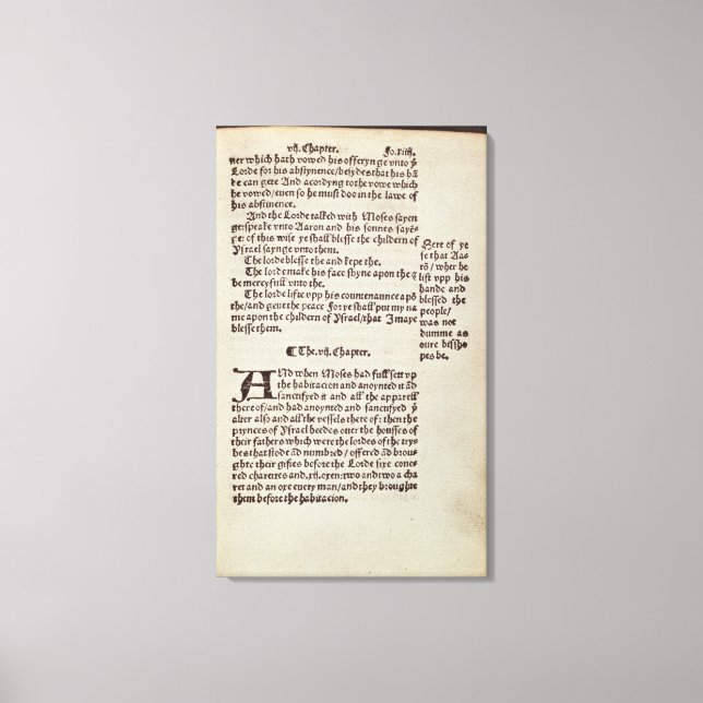 Toile Page de texte Ancien Testament (Recto)