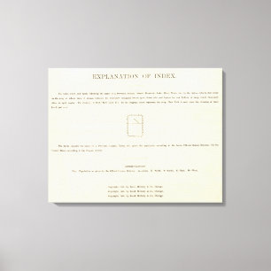 Toile Page de titre de l'Atlas indexé Verso