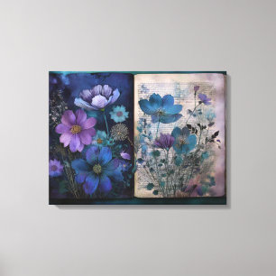 Toile Pages du Journal d'art : Blues Vintages