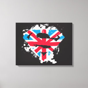 Toile Paint Strokes British S-Shield