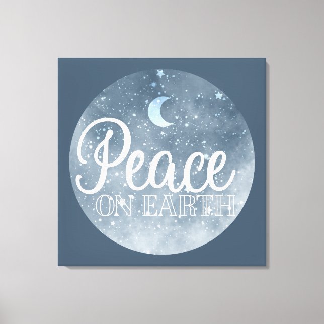 Toile Paix sur Terre Inspiration Lune et Ciel de nuit (Recto)