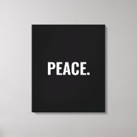 Paix texte noir et blanc minimaliste anti-guerre