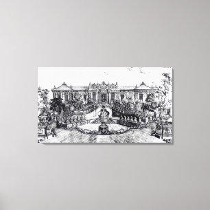 Toile Palais du calme de la mer et de l'horloge d'eau,