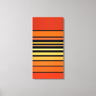 Toile Palette de lignes de couleur orange