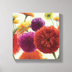 Toile Palette pure Zinnias