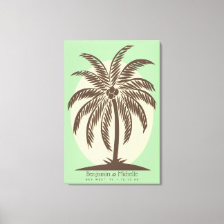 Toile Palm Tree Guest Book Canvas - 150 Espaces