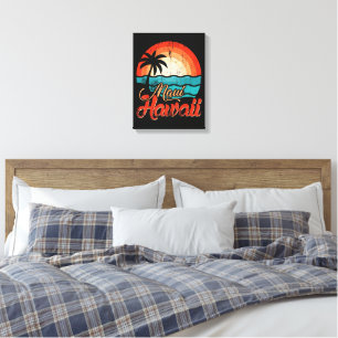 Toile Palmiers Plage Hawaïenne