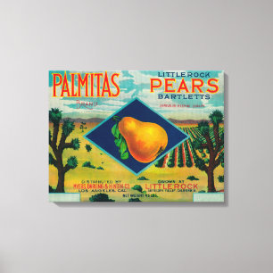 Toile Palmitas Pear Crate Label Antelope Valley, CA