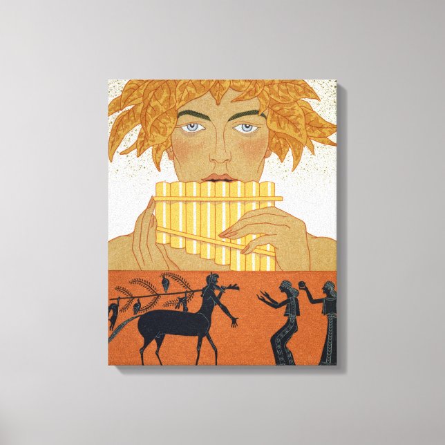 Toile Pan Piper, illustration de "Les Mythes" par Paul (Recto)