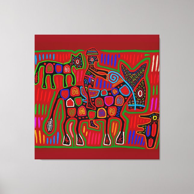 Toile Panama Mola - Sauvez une balade à cheval sur un co (Recto)