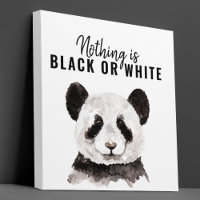 Panda Funky Moderne Noir Et Blanc Avec Citation