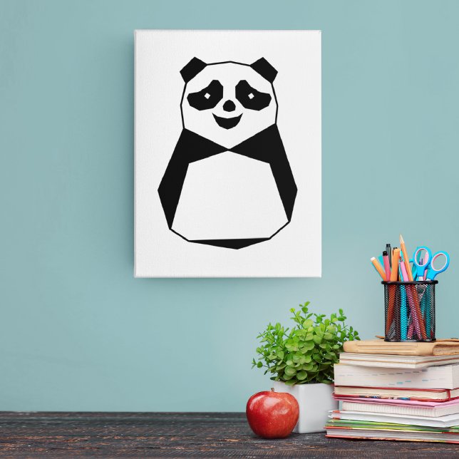 Toile Panda géométrique (Créateur téléchargé)