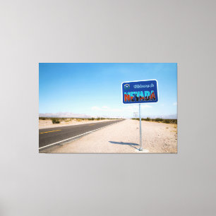 Toile Panneau Bienvenue au Nevada
