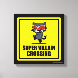 Toile Panneau de croisement Chibi Catwoman Super Villain