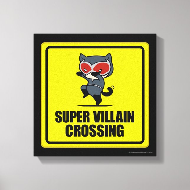 Toile Panneau de croisement Chibi Catwoman Super Villain (Recto)