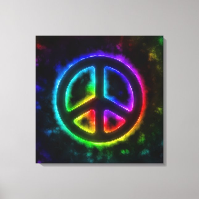 Toile Panneau de paix Rainbow (Recto)