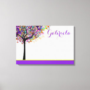 Toile Panneau de signature Arbre de Vie PixDezines/Viole