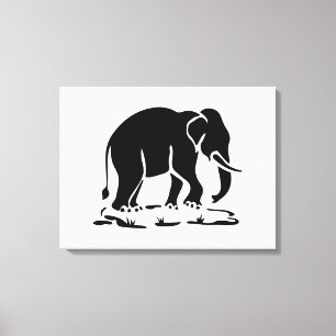 Toile Panneau de trekking des éléphants asiatiques devan