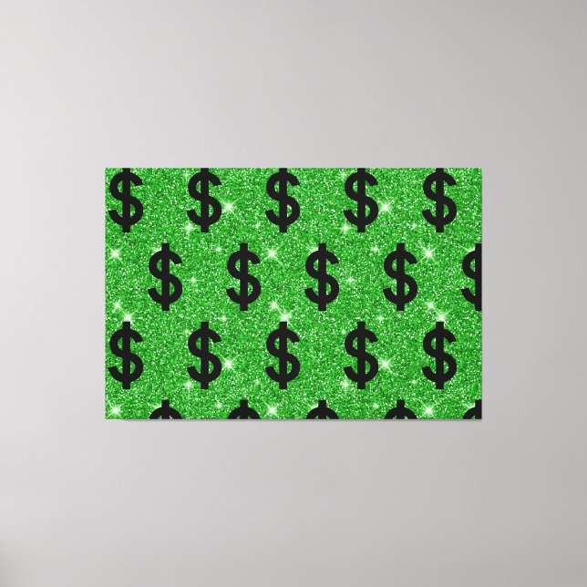 Toile Panneau Dollar Noir Argent Entrepreneur Wall Stree (Recto)