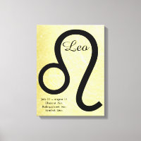 Panneau Leo Horoscope or et Black Wall Art
