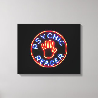Toile Panneau Neon du lecteur psychique