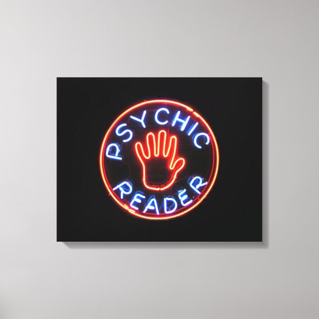 Toile Panneau Neon du lecteur psychique (Recto)