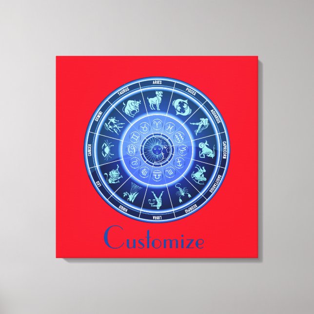 Toile Panneau solaire Zodiac Calendrier Astrologie Thund (Recto)
