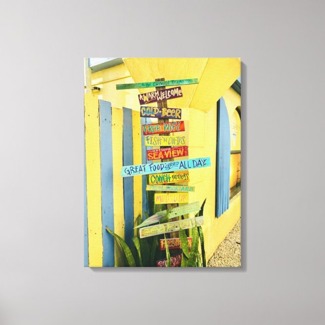 Toile Panneau Tiki des Caraïbes" Photographie (Recto)