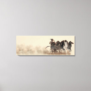 Toile Panoply - Char grec ancien et chevaux