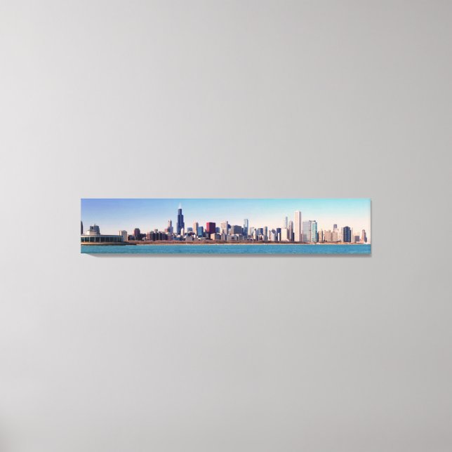 Toile Panorama de l'horizon de Chicago (Recto)