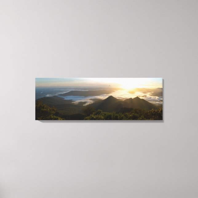 Toile Panorama Sunrise Du Sommet Mountain Australie (Recto)