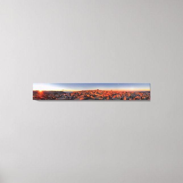 Toile Panorama sur le coucher du soleil du mont Whitney  (Recto)