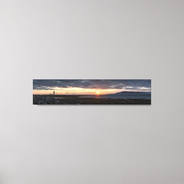 Toile panoramique Islande coucher de soleil (Recto)