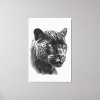 Panthère noire - dessin au crayon