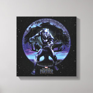 Toile Panthère noire   Panthers noirs dans l'arbre Wawa