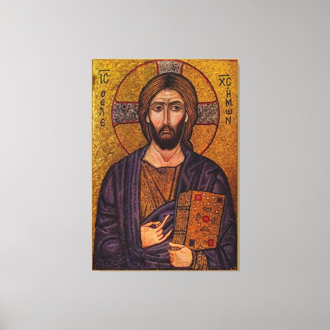 Toile Pantokrator du Christ byzantin (Recto)