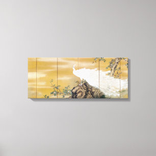 Toile Paon blanc Mochizuki Gyokkei