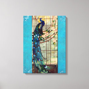 Toile Paon en verre souillé