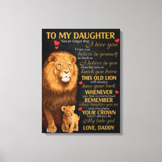 Toile Papa - Cadeau Pour La Couverture De Votre Fille -