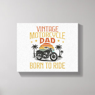 Toile papa de moto vintage né à conduire