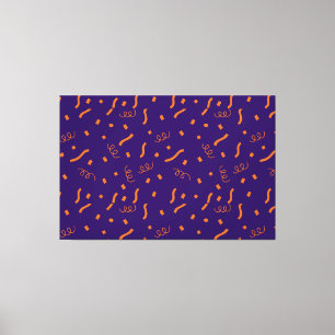 Toile Papier Confetti Orange Fête Violet