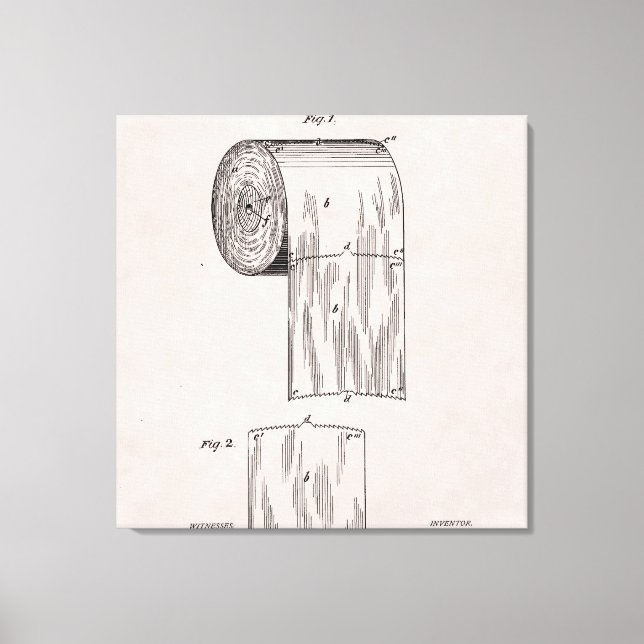 Toile Papier de toilette Brevet no 465,588 par S. Wheele (Recto)