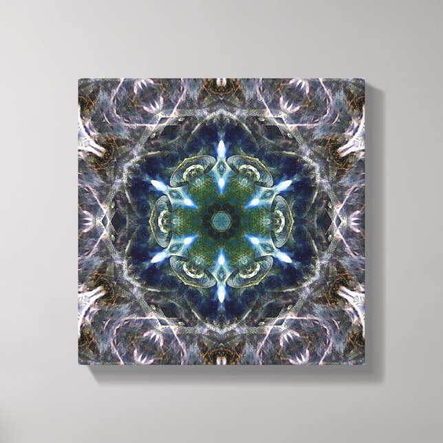 Toile Papier en Mandala Folk (Recto)