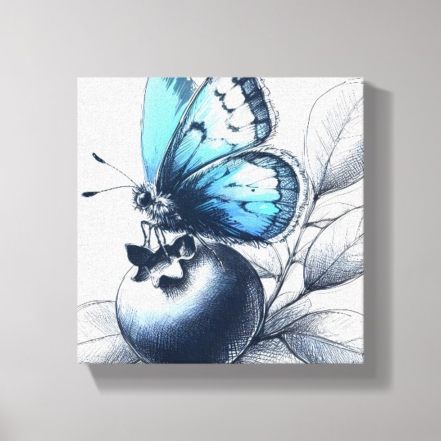 Toile Papier peint Blueberry Peinture murale (Recto)