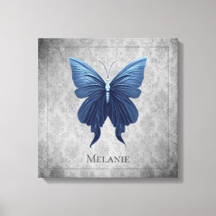 Toile Papillon à bijoux bleu