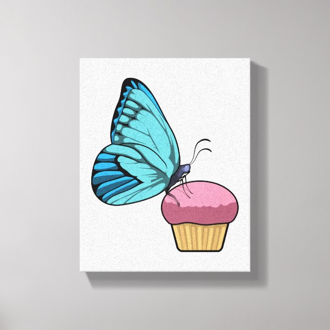 Toile Papillon avec muffin (Recto)