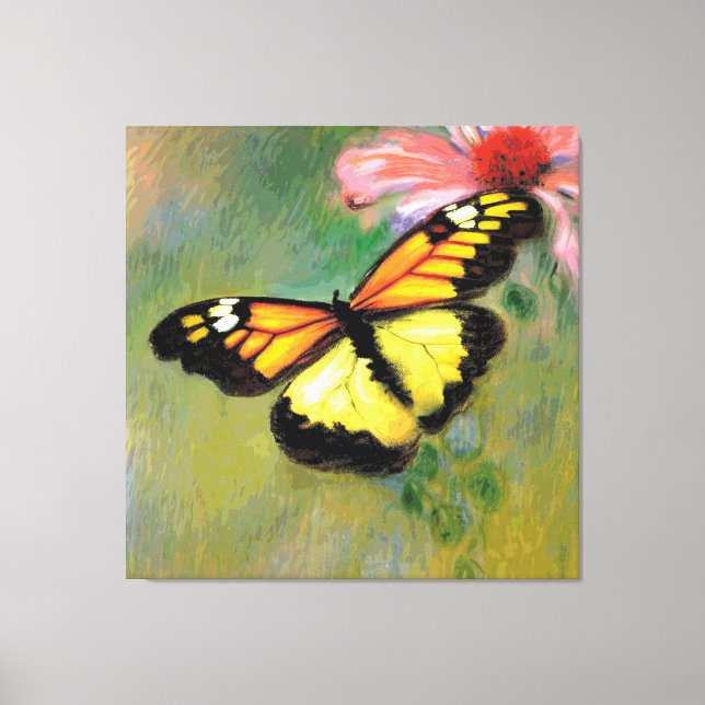 Toile Papillon d'été du printemps - (Recto)