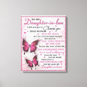 Toile Papillon DIL Vous êtes aussi ma fille dans le coeu